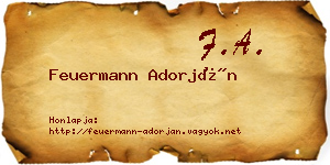 Feuermann Adorján névjegykártya
